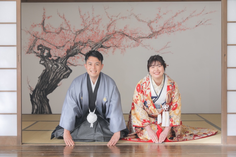 笑顔溢れる屋内庭園スタジオ