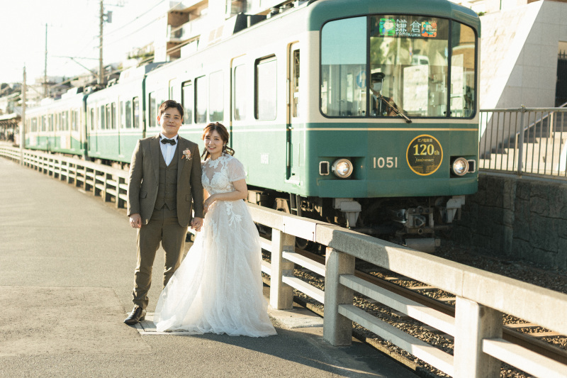 江ノ電と一緒に