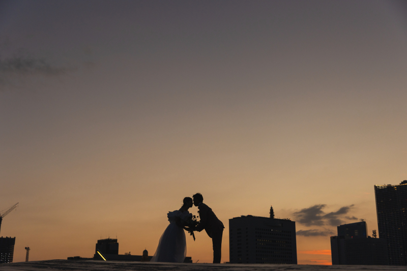 夕刻のシルエット