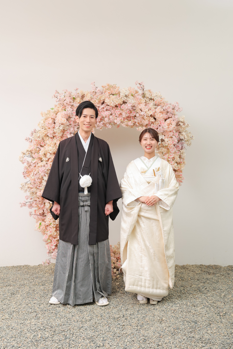 可愛らしい桜のアーチ