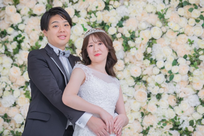 お花の背景を使ったお写真も可愛らしいです!