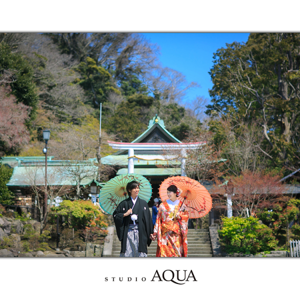 鎌倉宮 撮影日 17年4月13日 鎌倉宮 Studio Aqua 横浜みなとみらい店 Decollte Company 神奈川県でフォトウェディング探すならphotorait