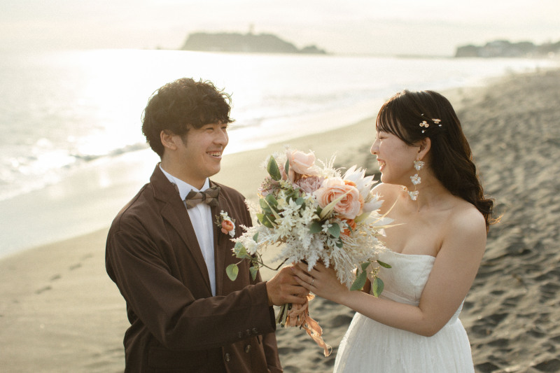 とっても綺麗な夕日に照らされて