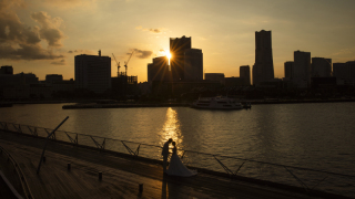大桟橋で夕日と夜景撮影！