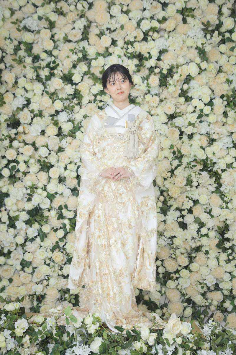 お花に囲まれて