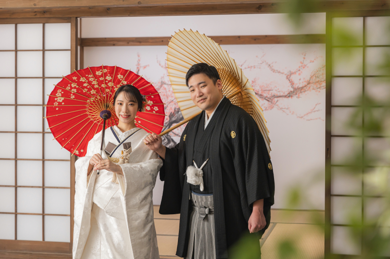 【和の美しさを堪能！】屋内庭園スタジオ【色打掛＆白無垢2着プラン】