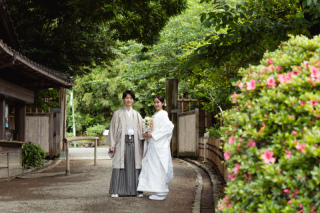 三溪園で残す。和装ロケーションフォト