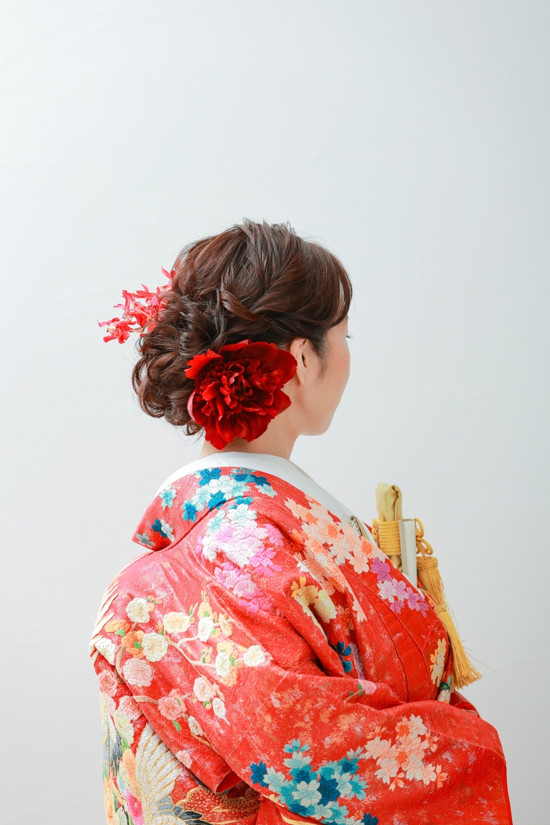 大輪。真紅の芍薬