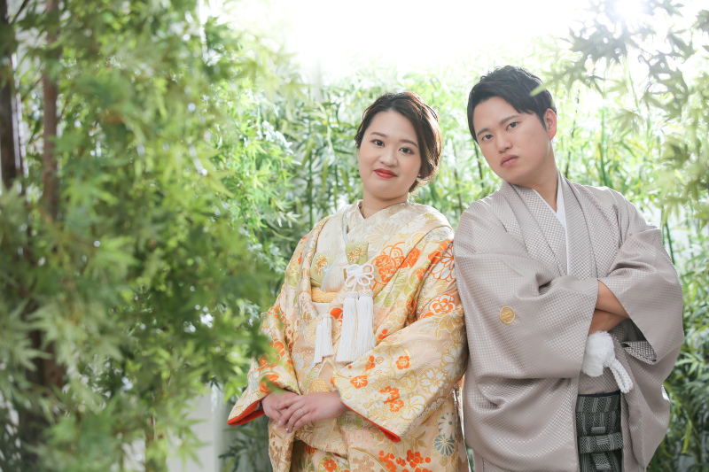 竹林を背景に♪