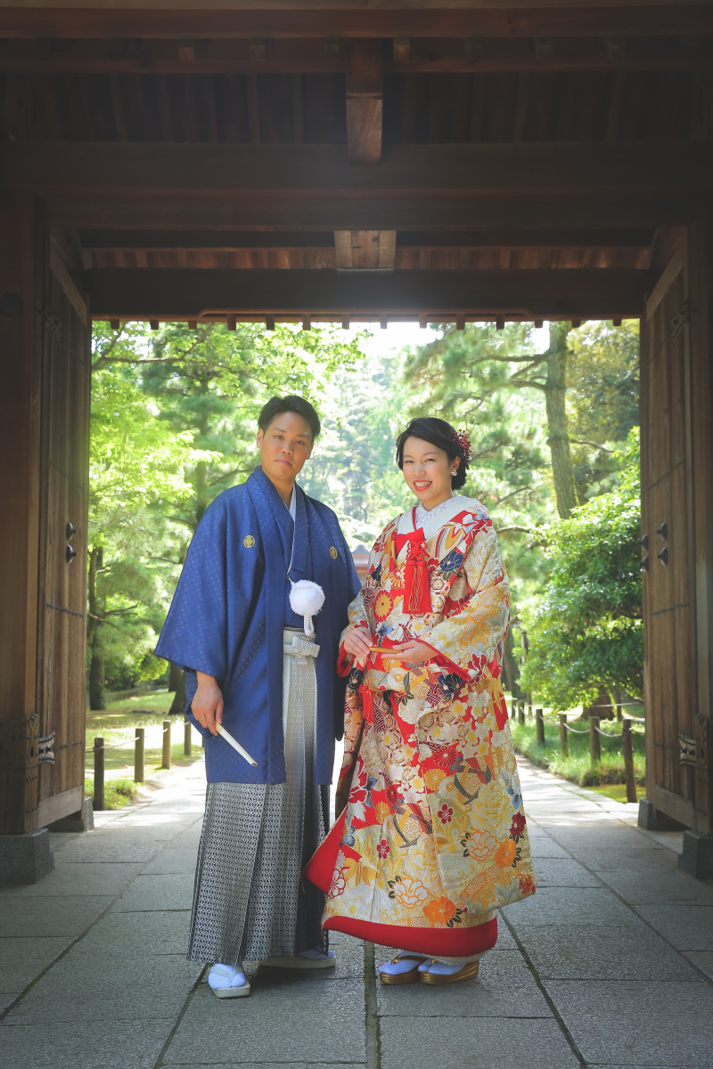 重要文化財で記念写真