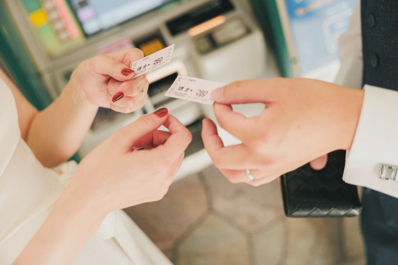 まずは江ノ電に乗ります。