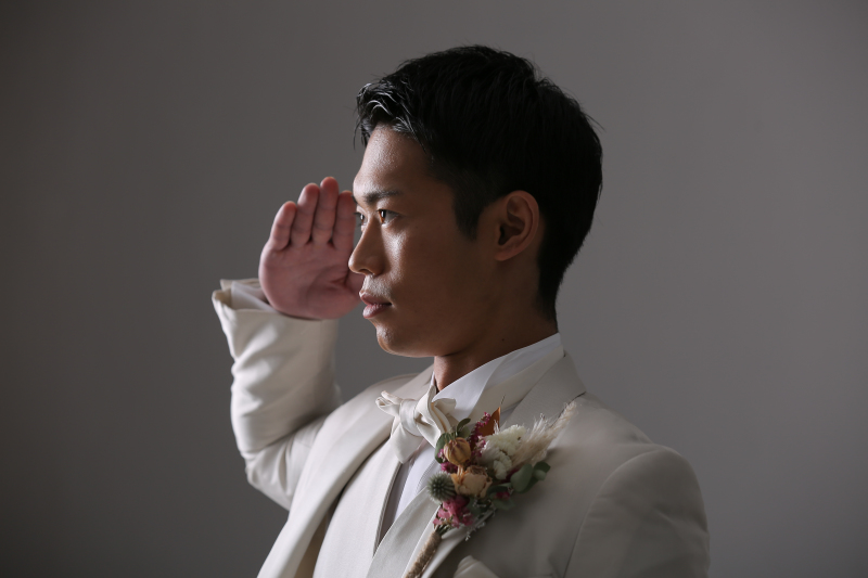 キリッと凛々しい旦那さん