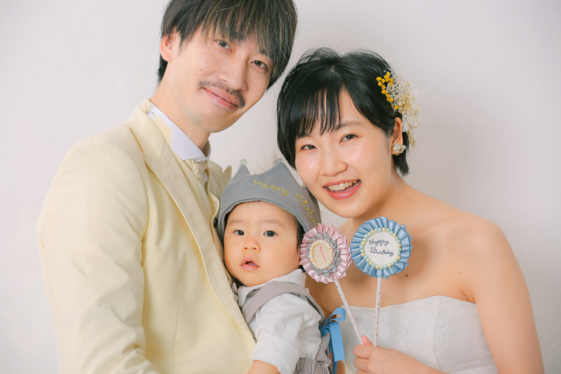 お子さんと一緒にウェディングフォト♡