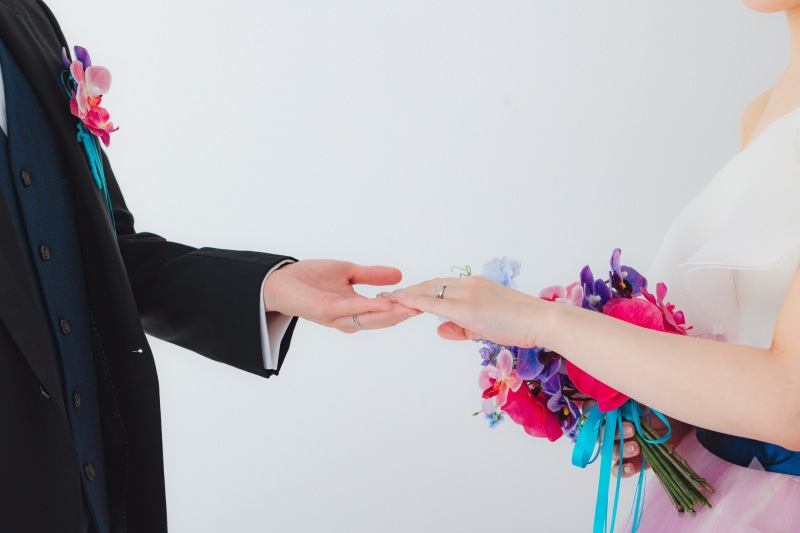 指輪と手元ショット