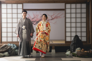 屋内庭園スタジオで残す和装フォトがお洒落♪