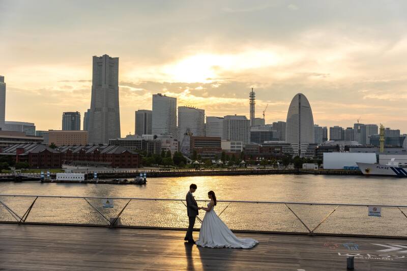 大桟橋夕景撮影1