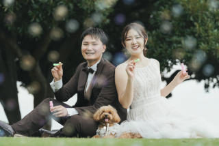 ペットと一緒に山下公園ロケーション♪　photo by ikeda