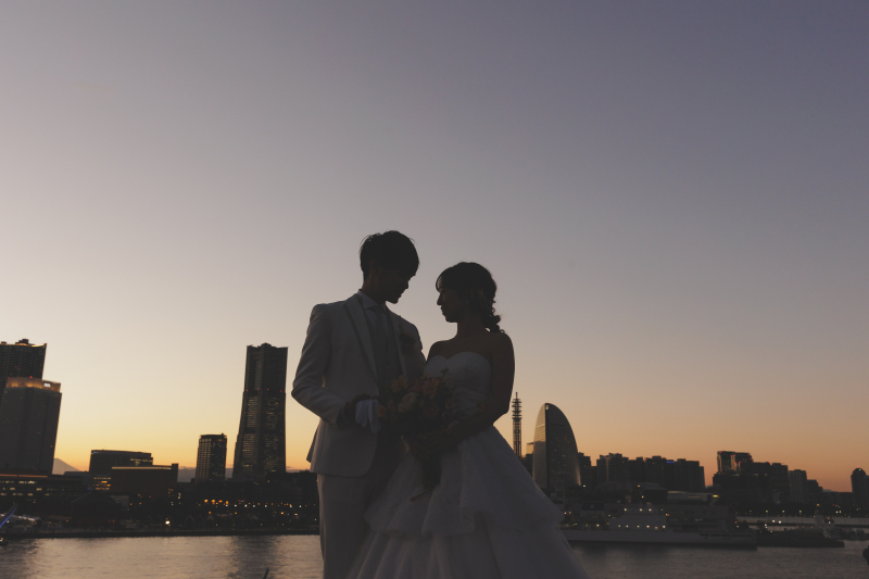 夕暮れシルエット