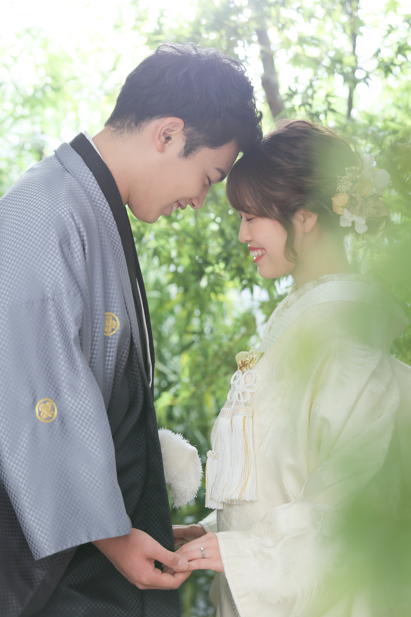 おでこをくっつけて