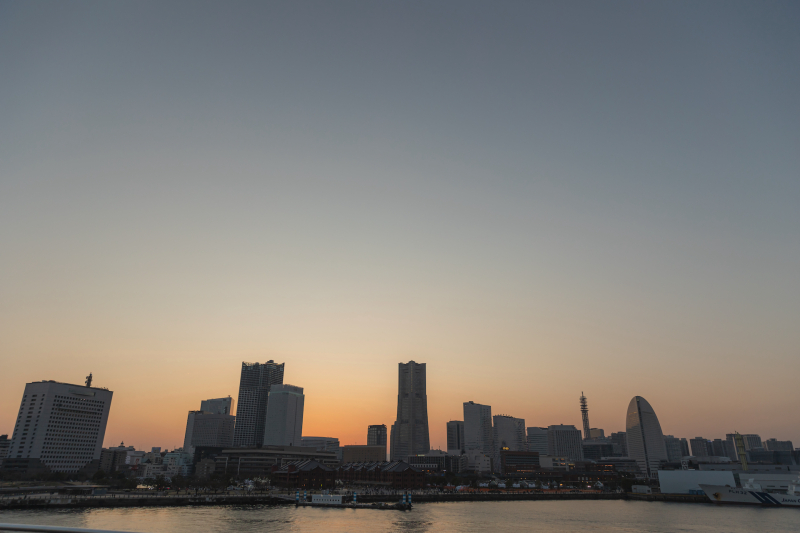 夕焼けのみなとみらい