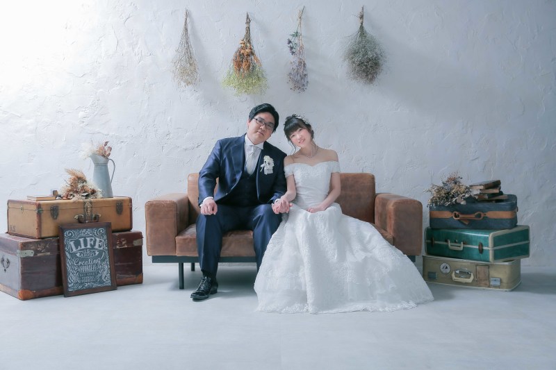 真っ白の世界で撮影