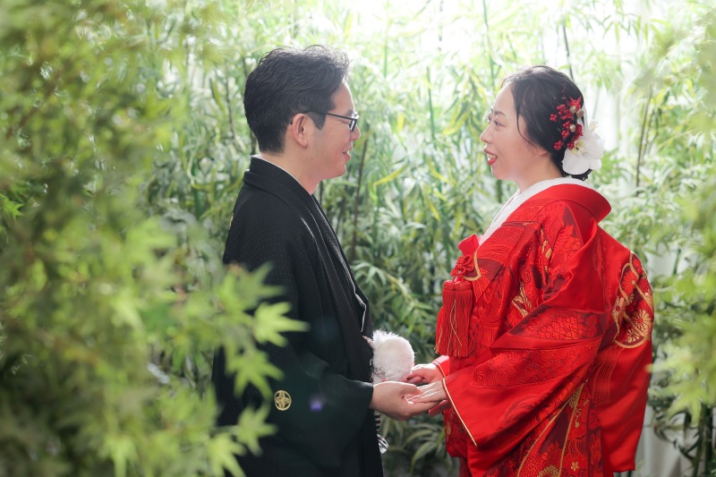 竹林で外のような雰囲気で