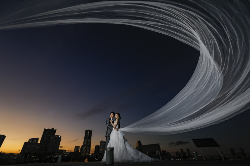 本日は夕景から夜景の大桟橋撮影のご紹介です