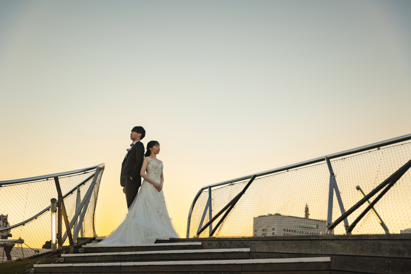 背中合わせのお写真も