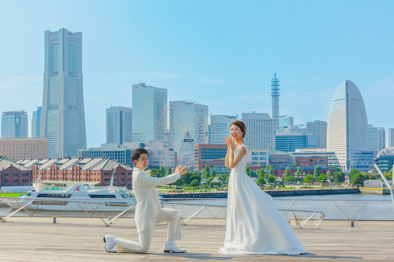 お昼の大桟橋で撮影!!