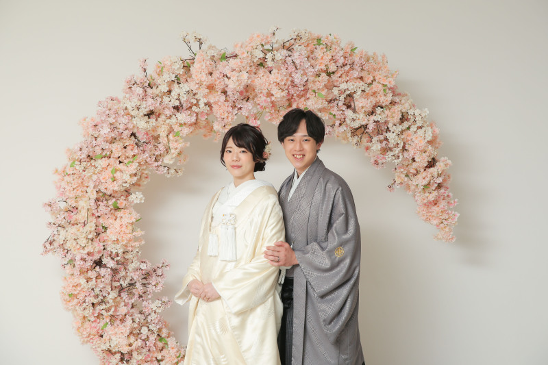 最後は桜の背景で!