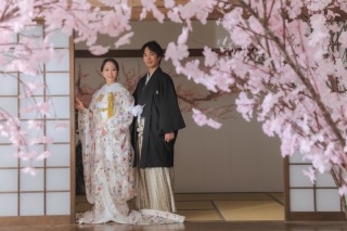 レースの着物で可愛く撮影♡