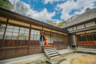 横浜の鶴翔閣（旧原家住宅）と三溪園で撮る和装