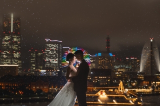 きらきら光る雨粒と【夜景ロケーション】