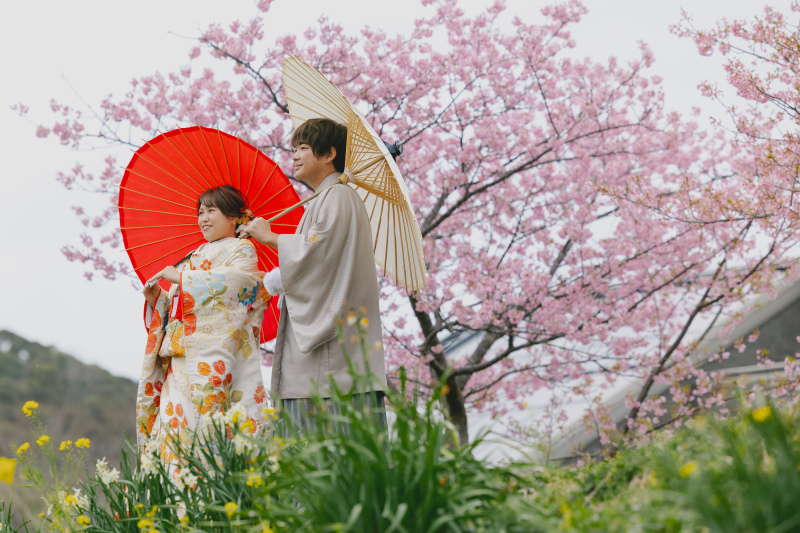 菜の花と河津桜