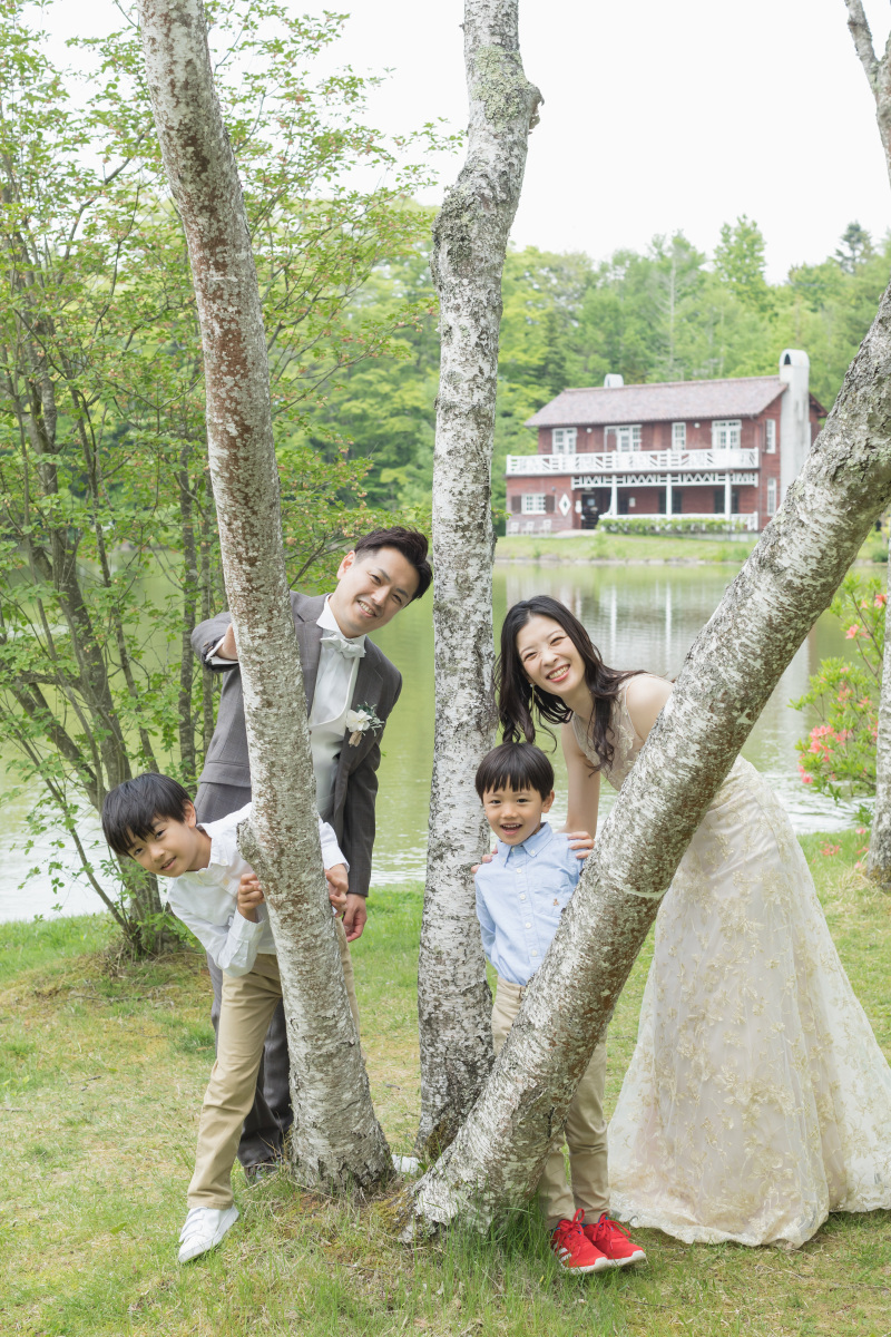 白樺からひょっこり