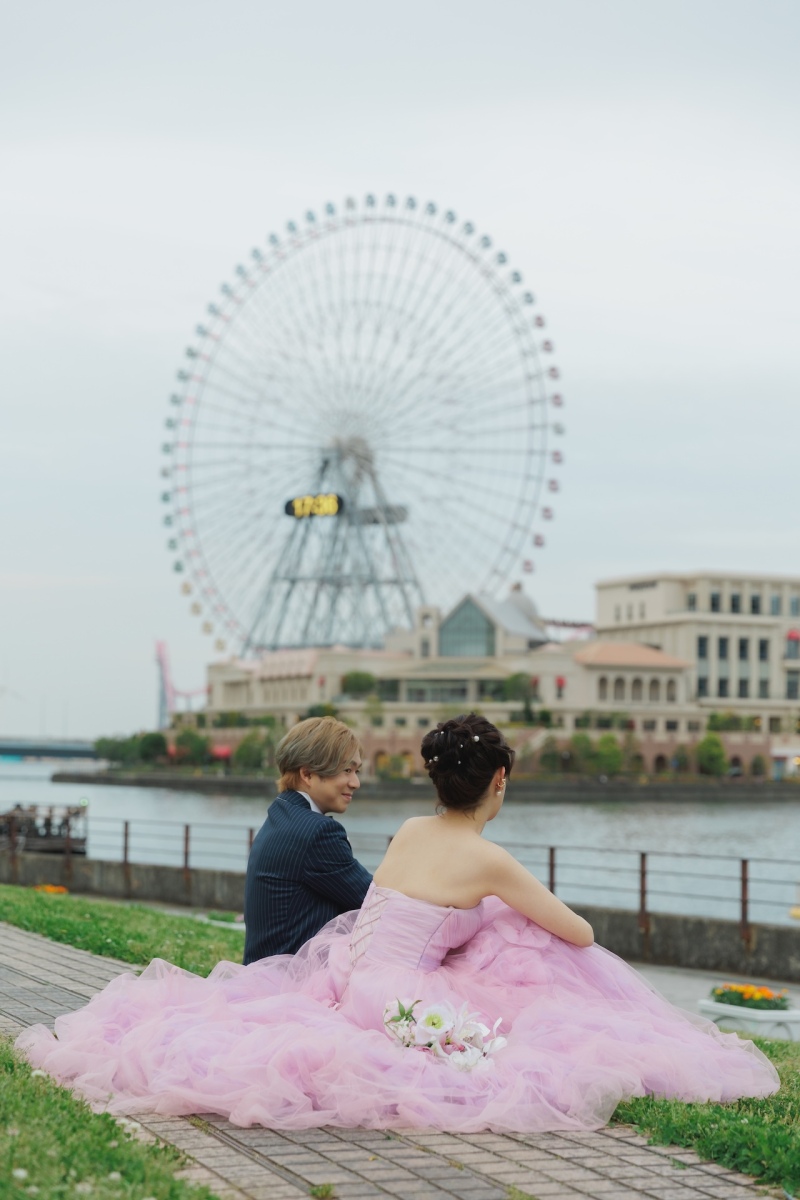 みなとみらいの観覧車と