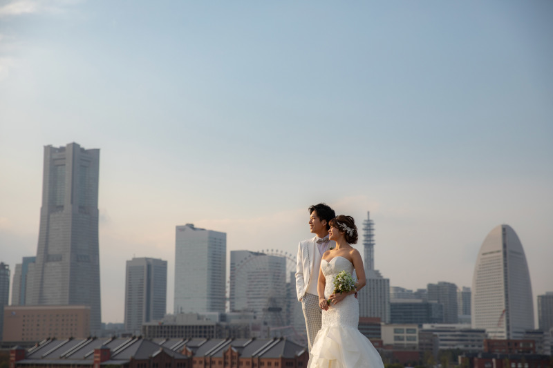 夕暮れの大さん橋