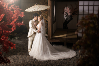 新提案♪ドレスで庭園スタジオ撮影♡モダンな雰囲気がカッコ可愛い！！