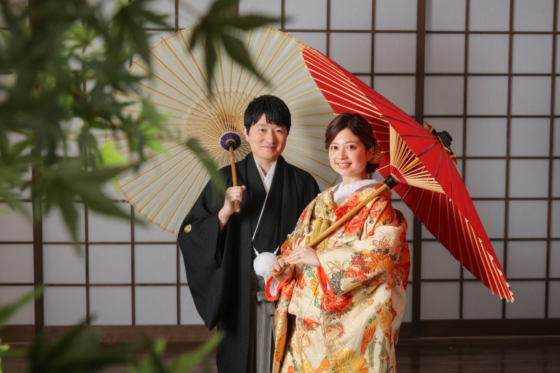 傘でより和の雰囲気に