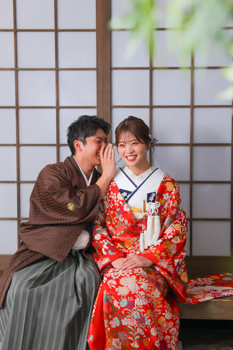 新郎さんからこしょこしょ話を!