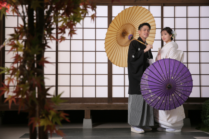 和傘も使って♪