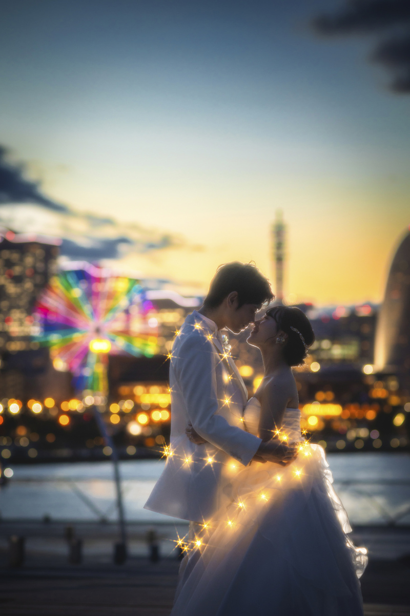 夕日のグラデーションが美しい...