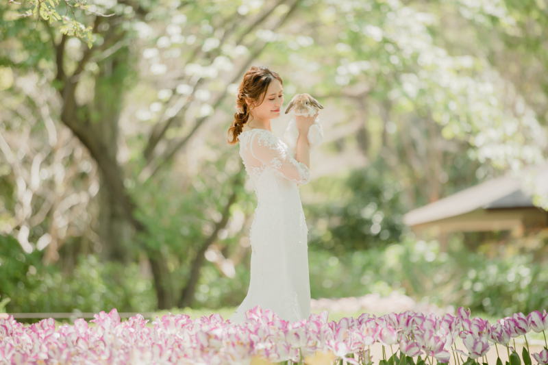 お花いっぱいの公園で開放的なロケーション撮影♪