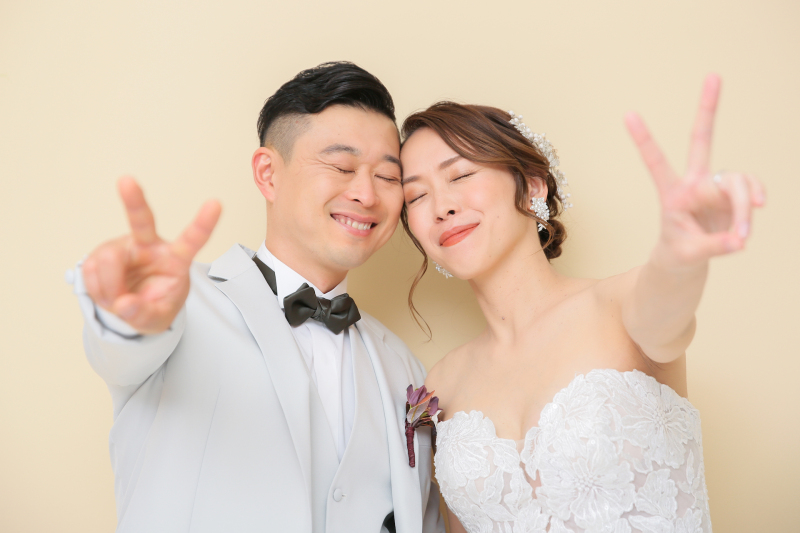 締めはピースで！