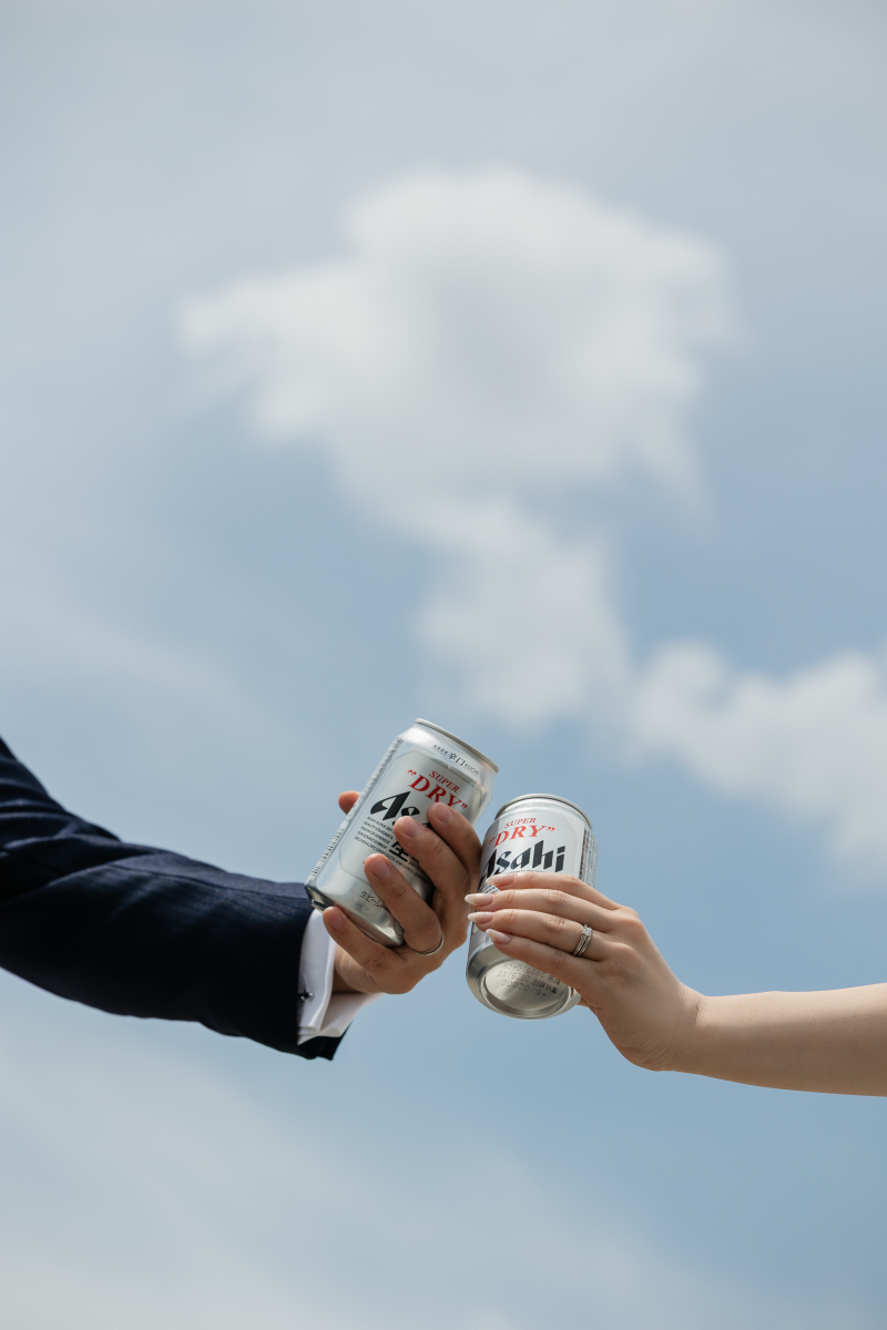 ビールと青空で!