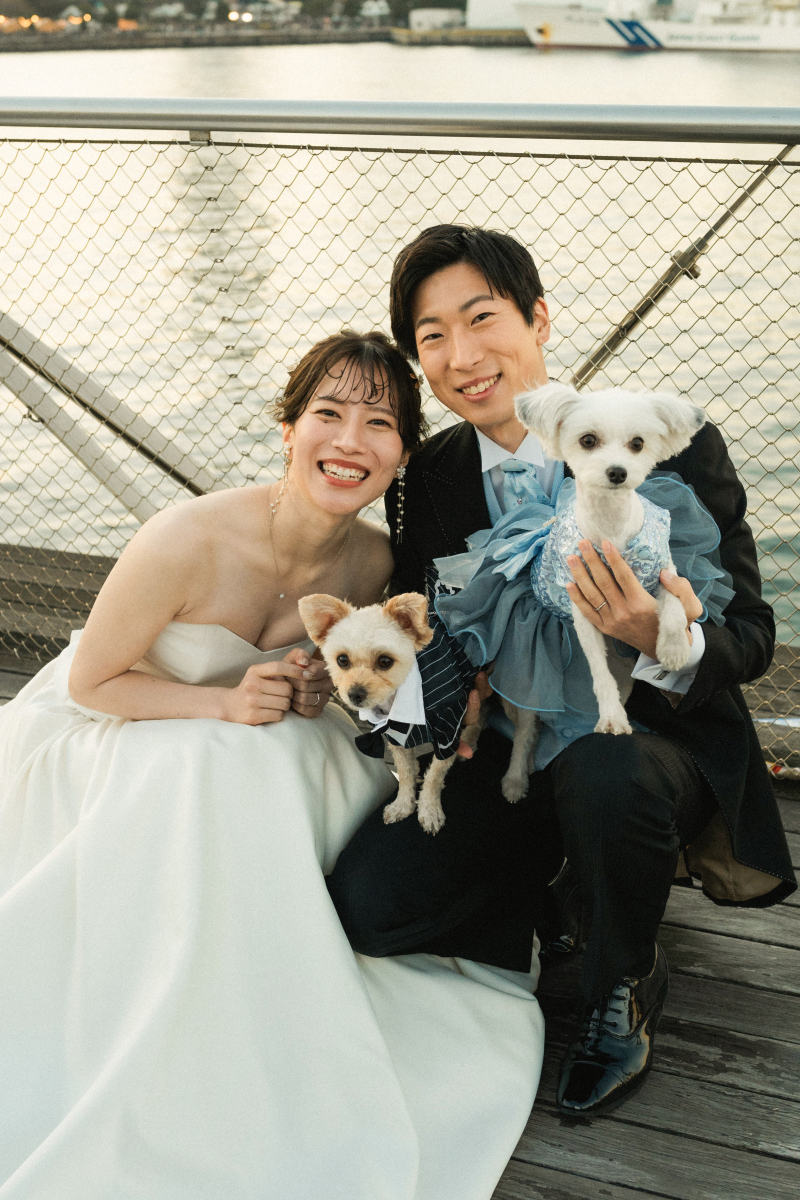 ワンちゃんと一緒に撮影！！