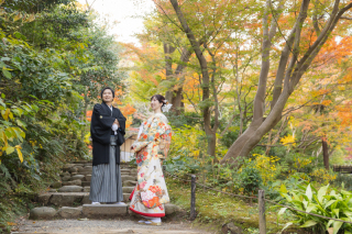 三溪園でウエディングフォトを【紅葉ロケーション】