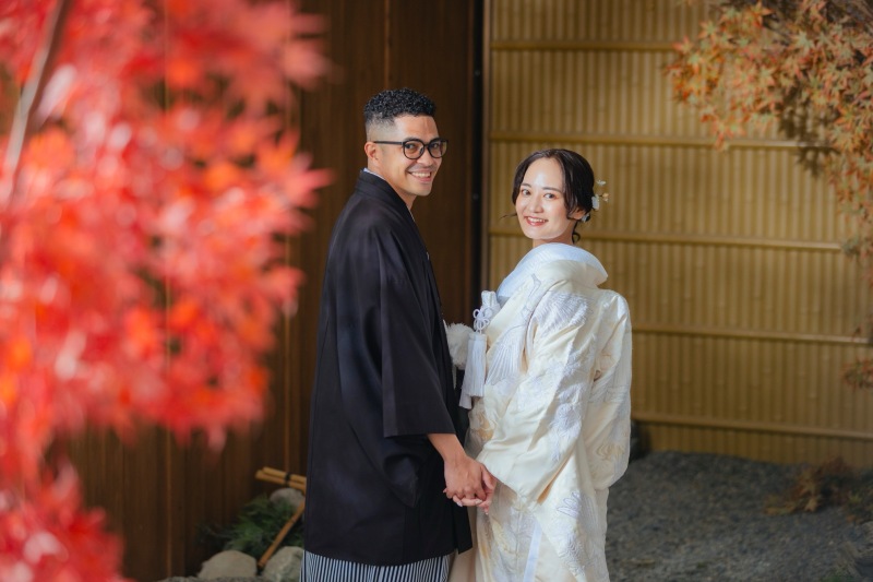 屋内庭園での撮影スタート！