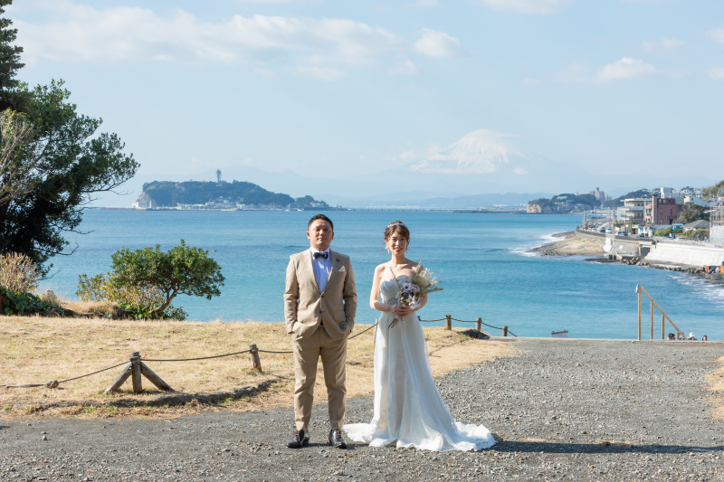江ノ島と富士山を二人占め