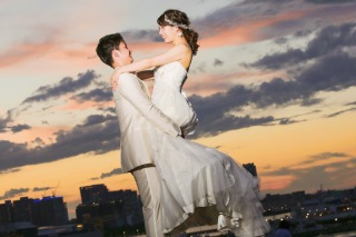 美しい空の模様を楽しむ大桟橋ロケーションphoto by 谷澤明美